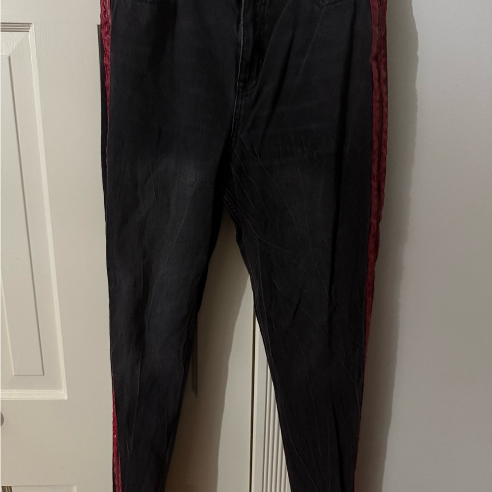 BDG Black and Red Straight Leg Jeans
